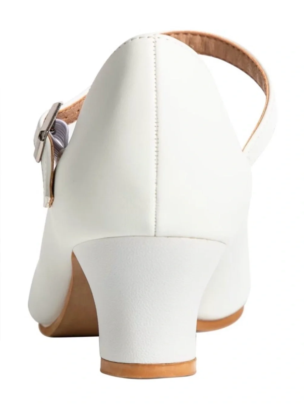 Dynadans White Vegan Leather Mary Jane Pumps Size 9
